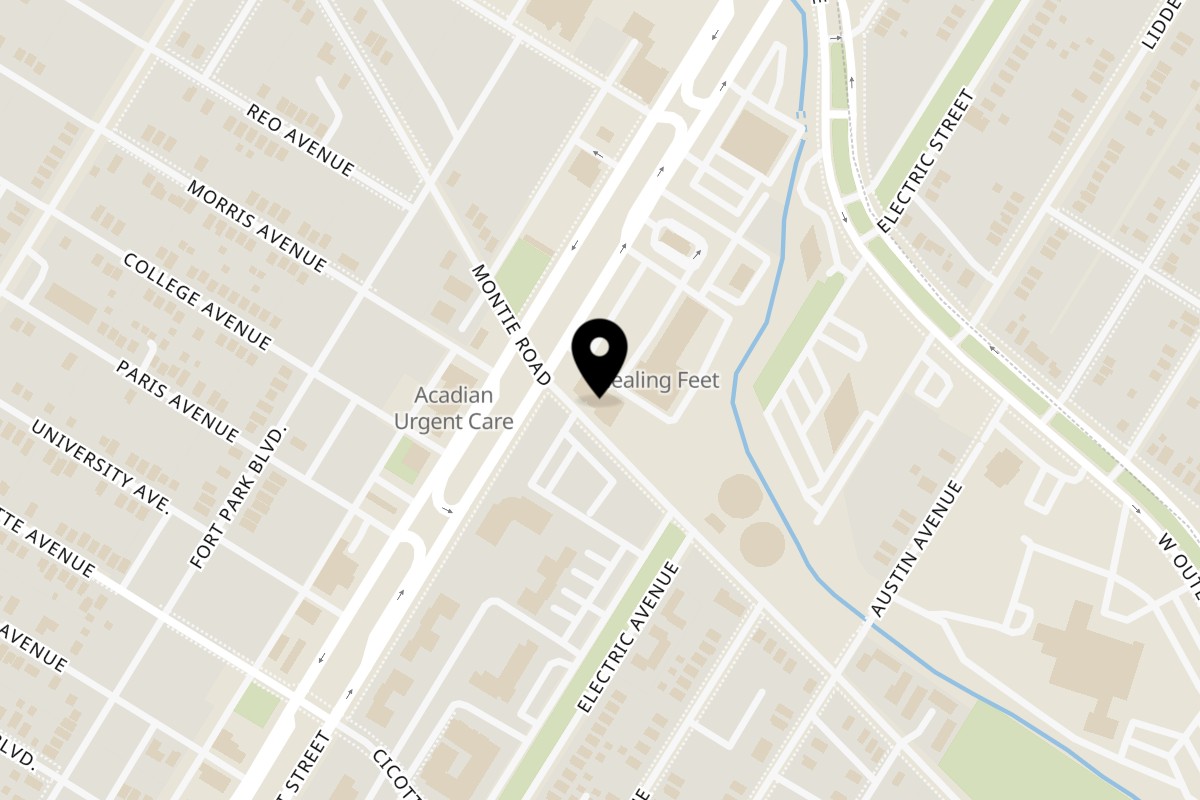 Map showing the location of The Burger Truck Lincoln Park on 1125 Fort St in Lincoln Park